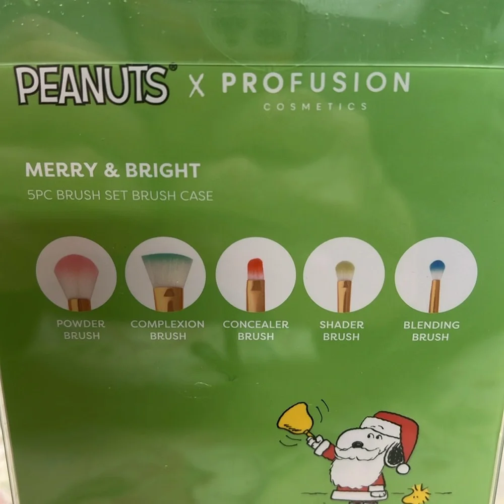 Peanut X profusion cosmetic 5 piece brush set
